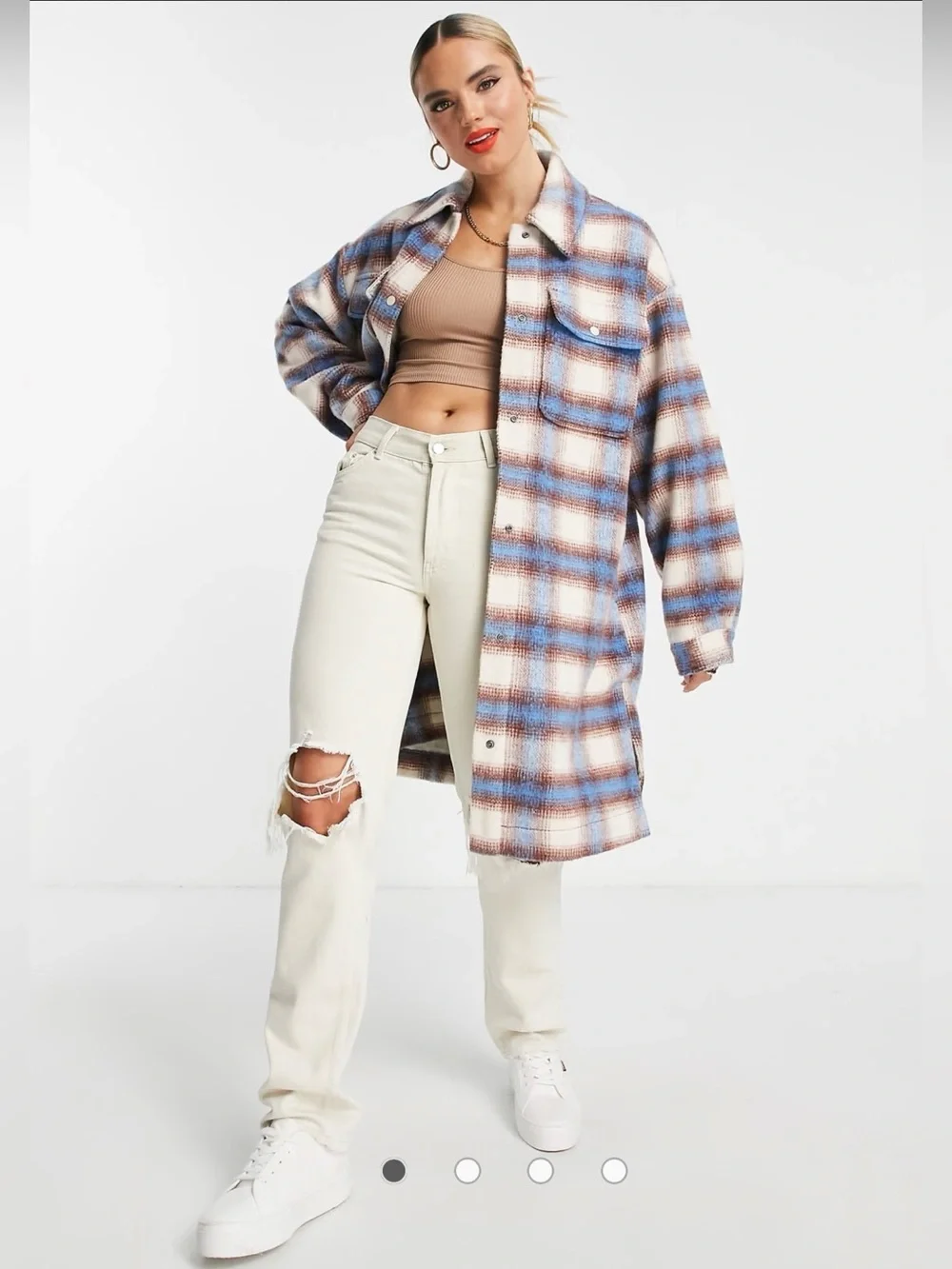 NWT Levi’s Selma Plaid Flannel Shacket Shirt Jacket Wool blend , Small